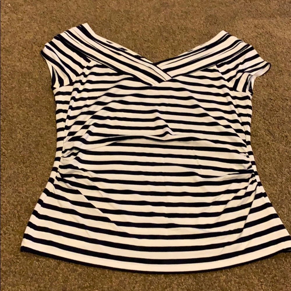 White House Black Market Wide Neck top